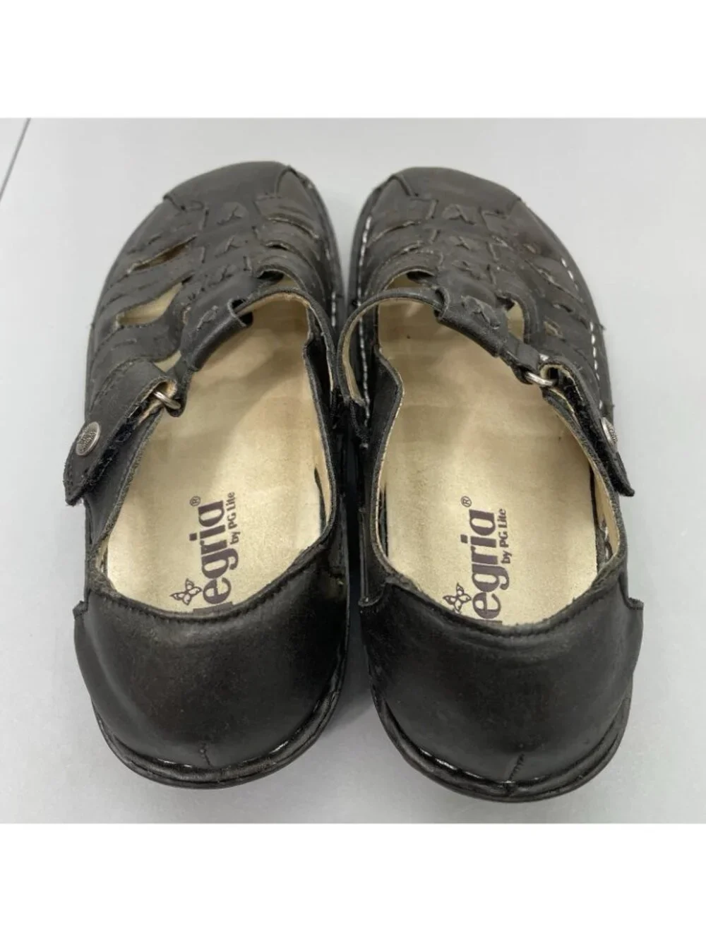 Alegria Pesca Fisherman Sandals Comfort Leather Black Womens 38 US 8.5 - Picture 8 of 12